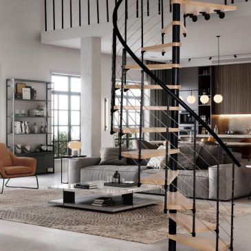 εσωτερικές σκάλες ,με ξύλινα σκαλοπάτια